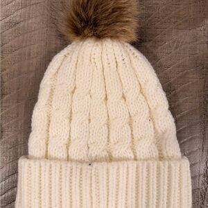 Bundle of 2 Women’s Knit Pom Beanies | Winter Hats | One Size